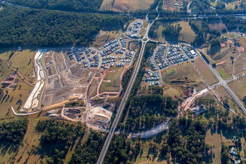 Sovereign Hills Development Project In Progress Aerial View Sovereign Hills Development Project In Progress Aerial View