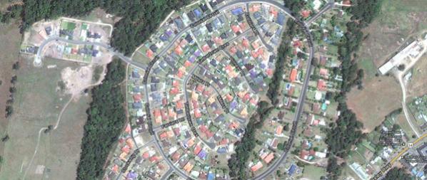 Timbertown Estate Aerial Aerial view of Timbertown Estate on completion